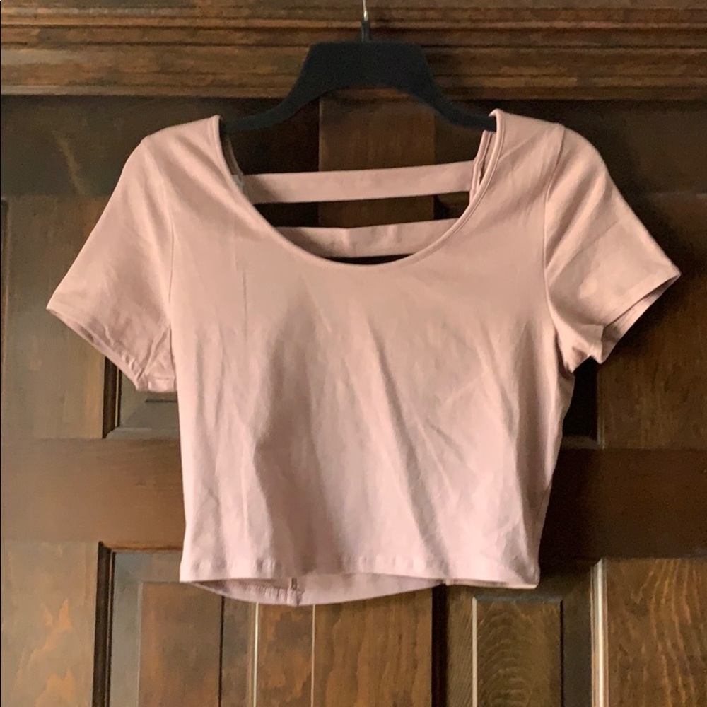 Dusty Pink Open Back Crop Top
